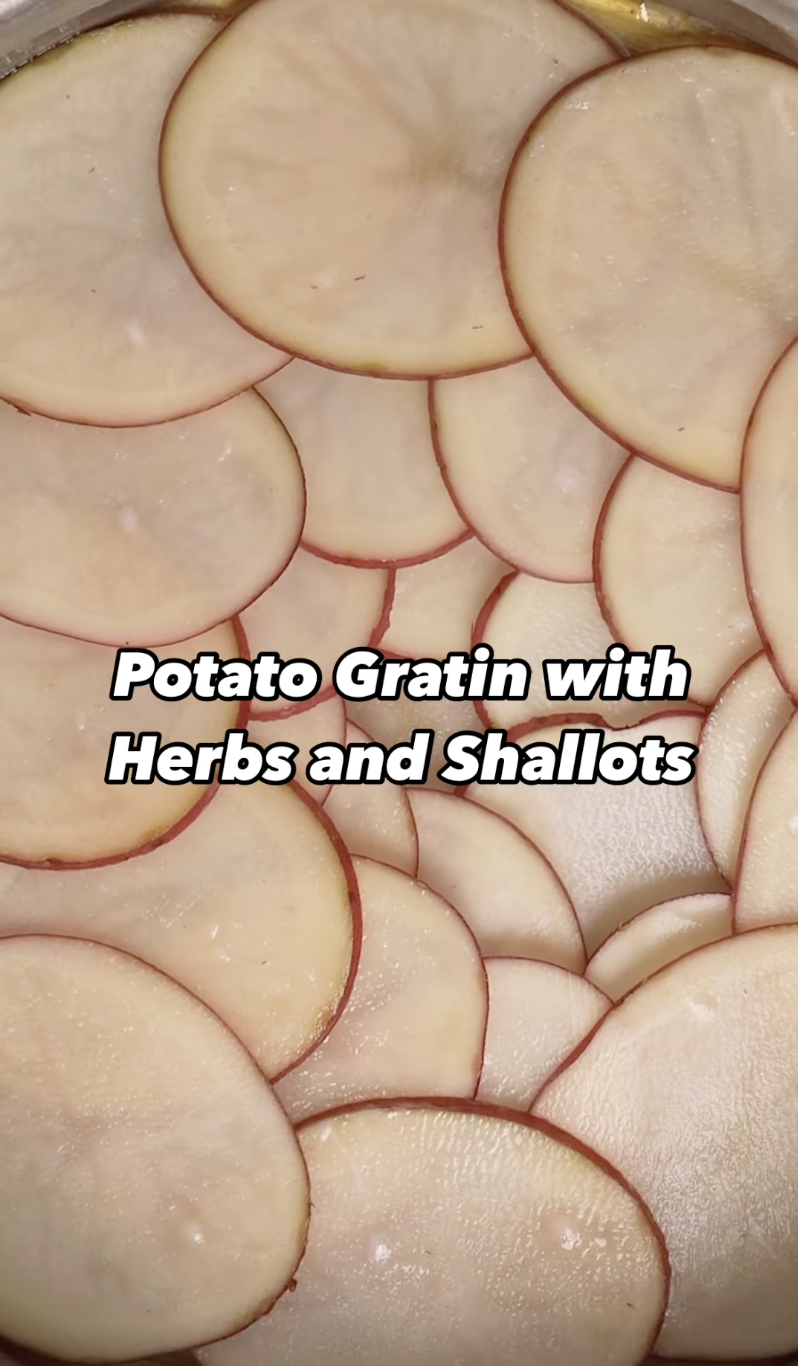 Potato Gratin with Herbs and Shallots