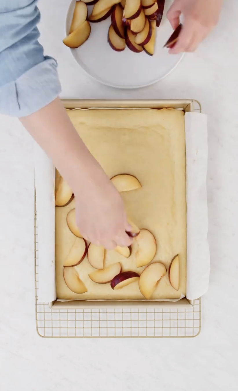 Vanilla Plum Sheet Cake