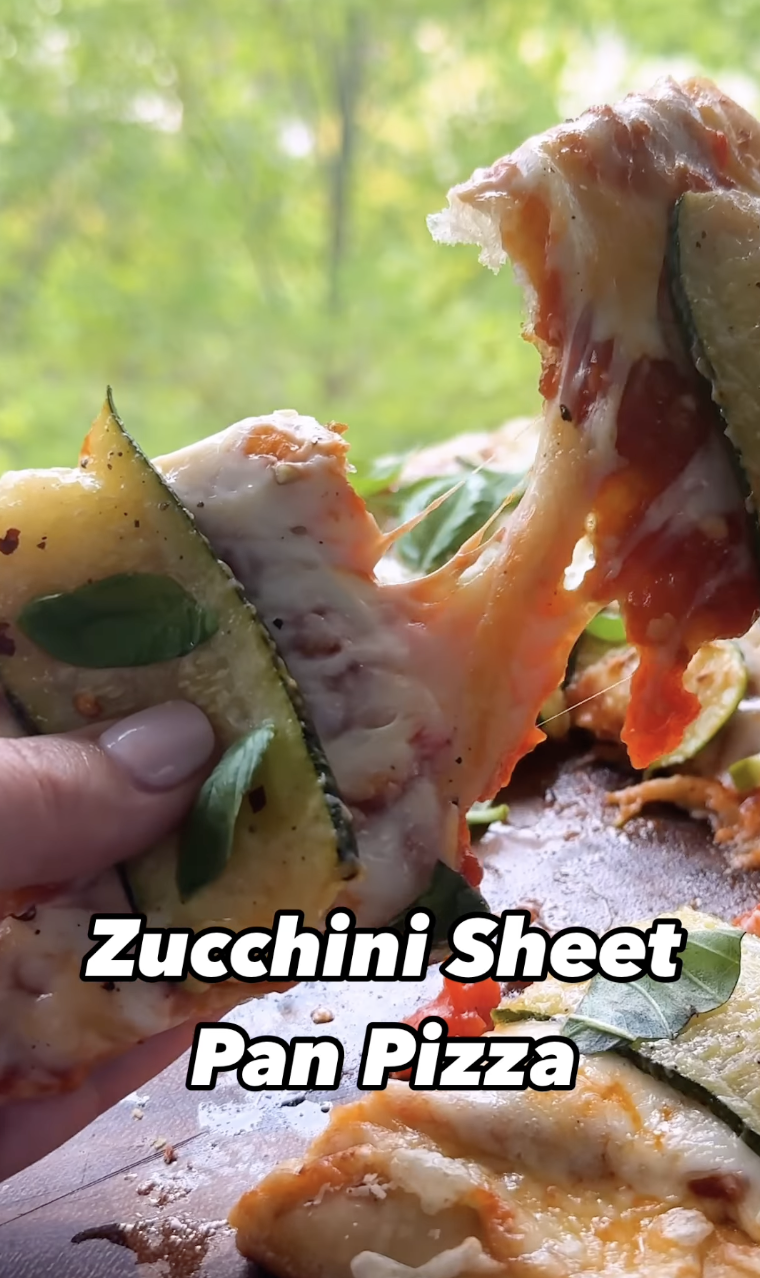 Zucchini Sheet Pan Pizza
