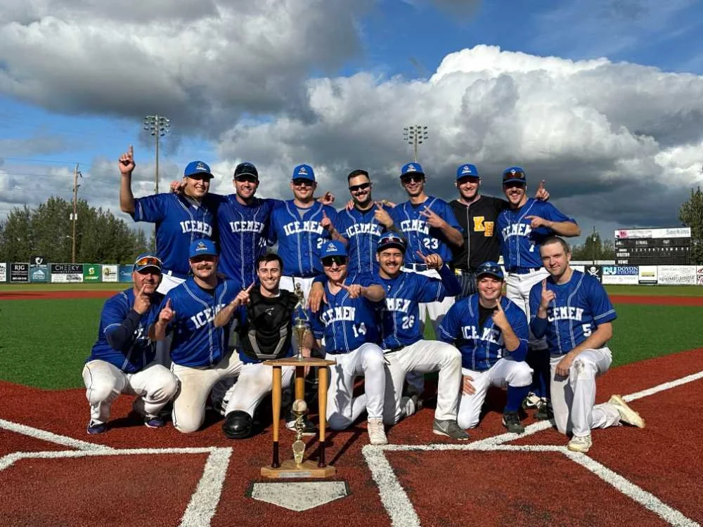 2024 FAABL Champions Eielson AFB holding the trophy - Fairbanks, AK