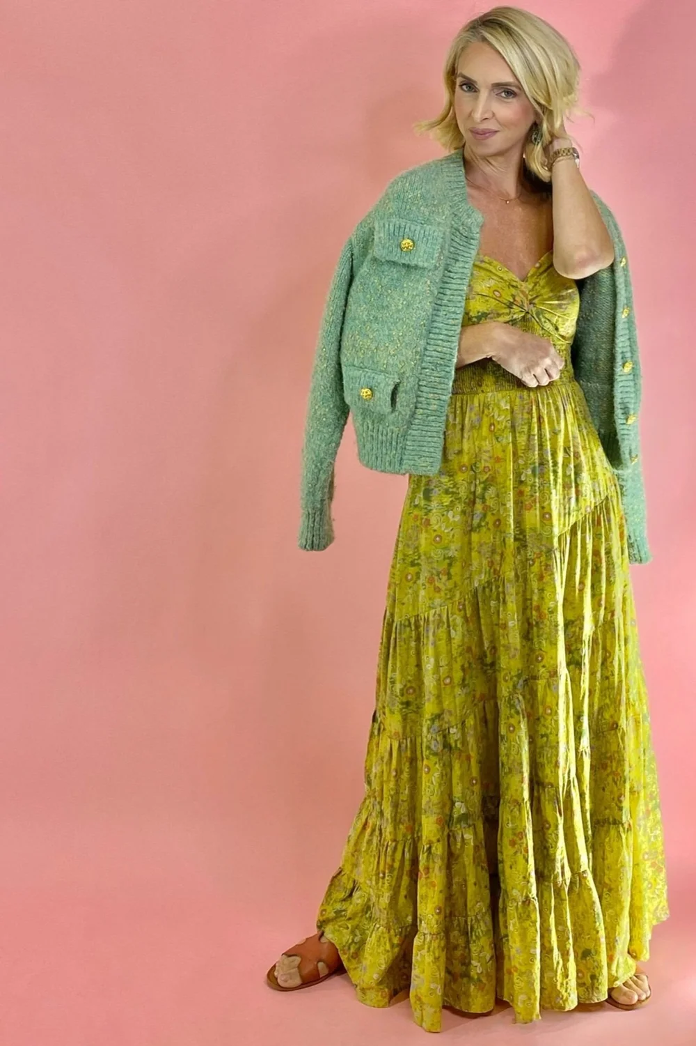 Briony Green Floral Maxi Dress  Gypsy Boutique