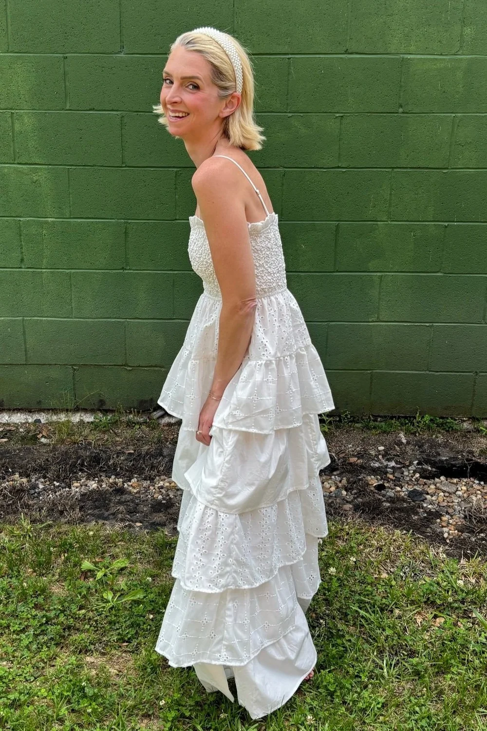 White Eyelet Lace Maxi Dress  Gypsy Boutique
