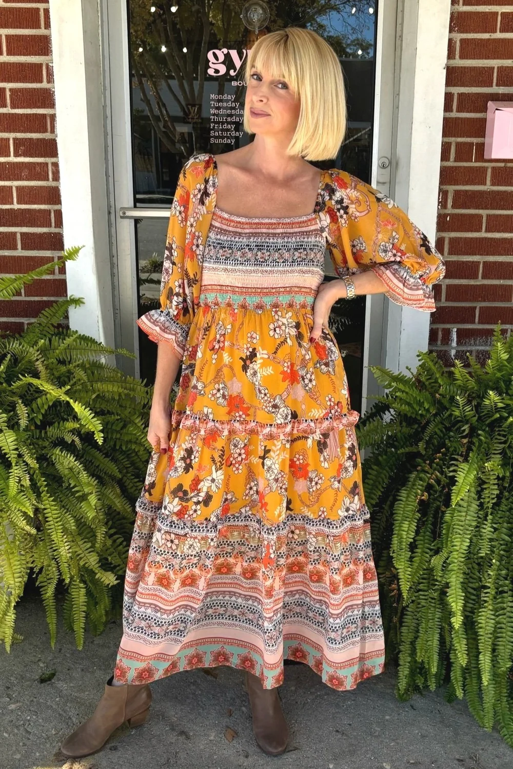 open lace back dress Gypsy Orange Long Skirt – Sebnem Gunay main image 1