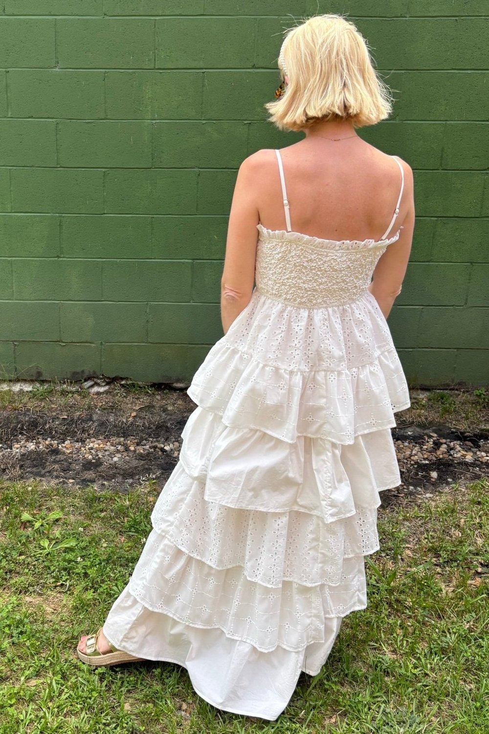 white cotton gypsy dress White Eyelet Lace Maxi Dress — Gypsy Boutique