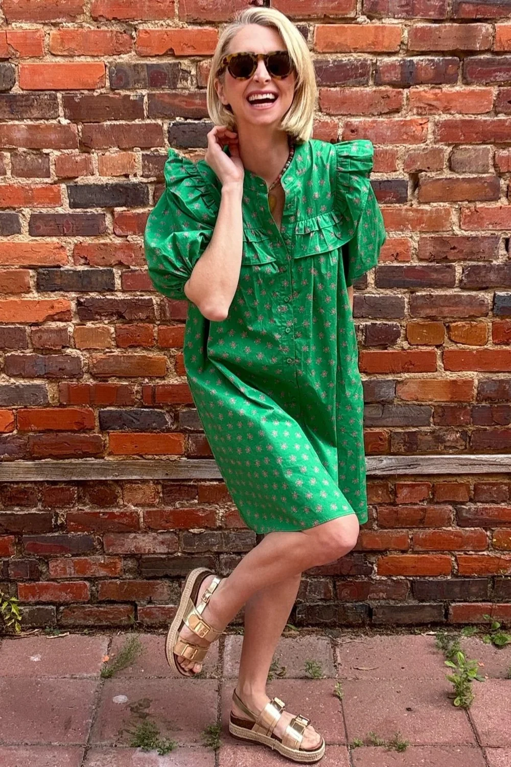 green emerald velvet dress Bohemian Gypsy Hippy Rayon Light Weight Short Dress Green S-M-L main image 1