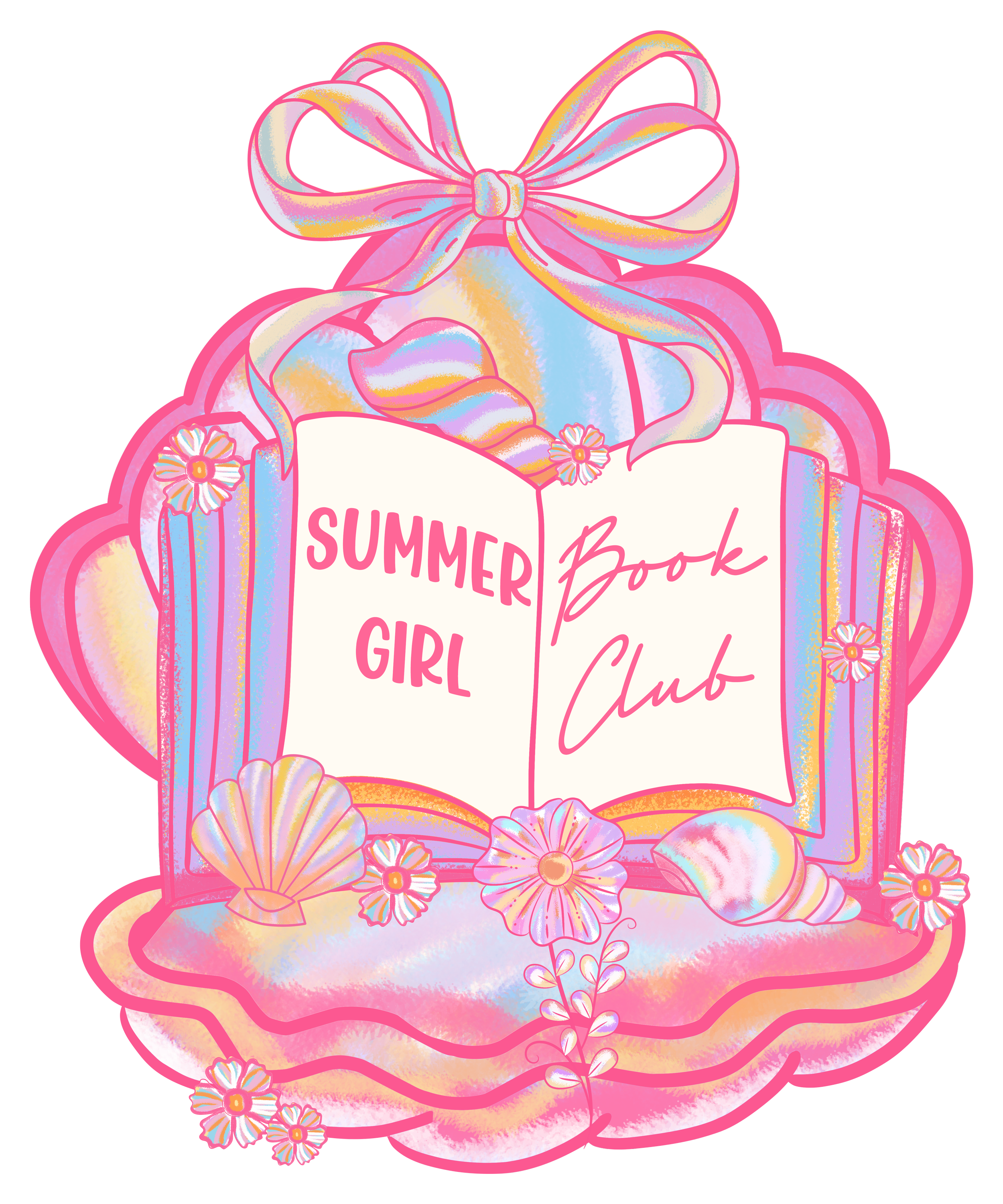 Summer Girl Book Club - Sticker - 2.5"