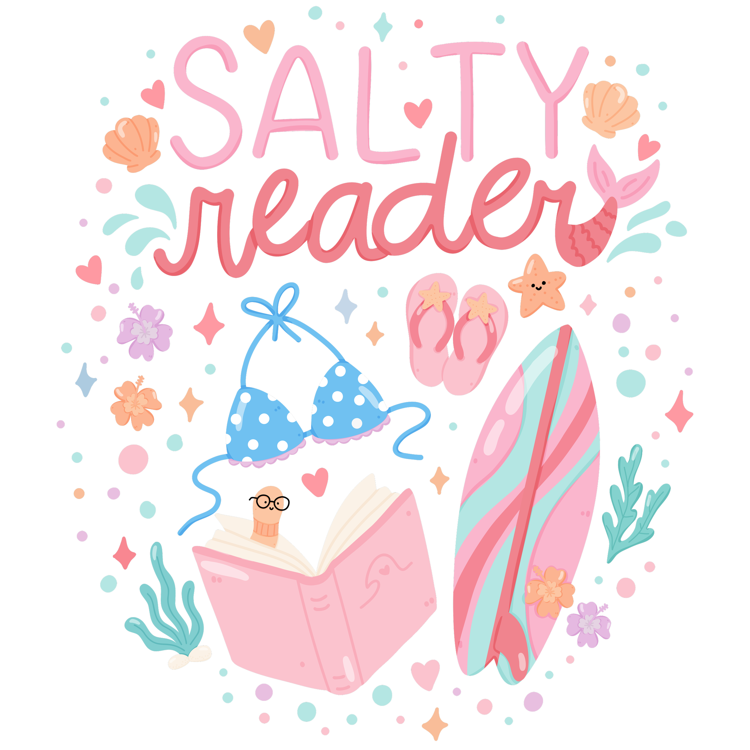 Salty Reader - Sticker - 2.5"