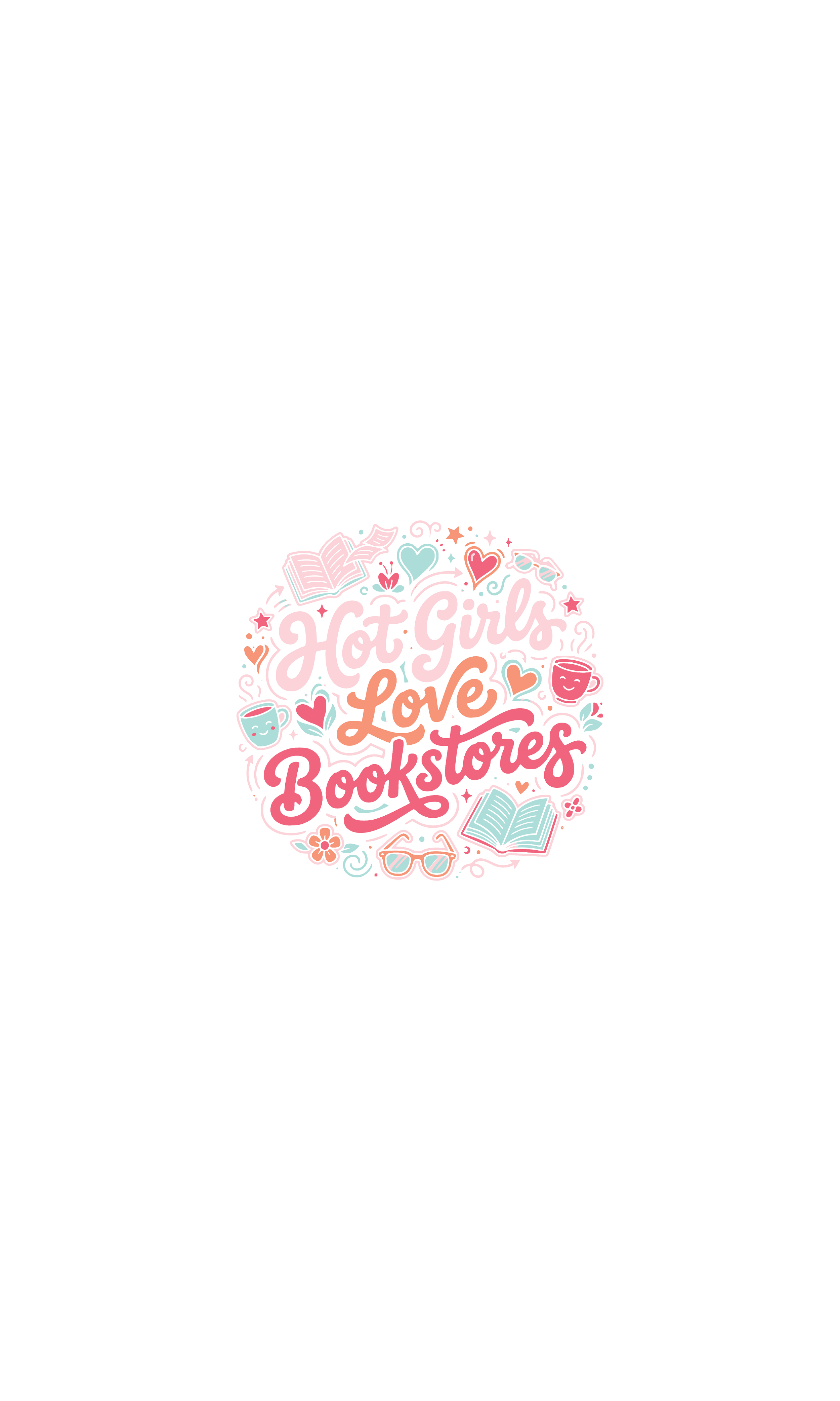 Hot Girls Love Bookstores Sticker