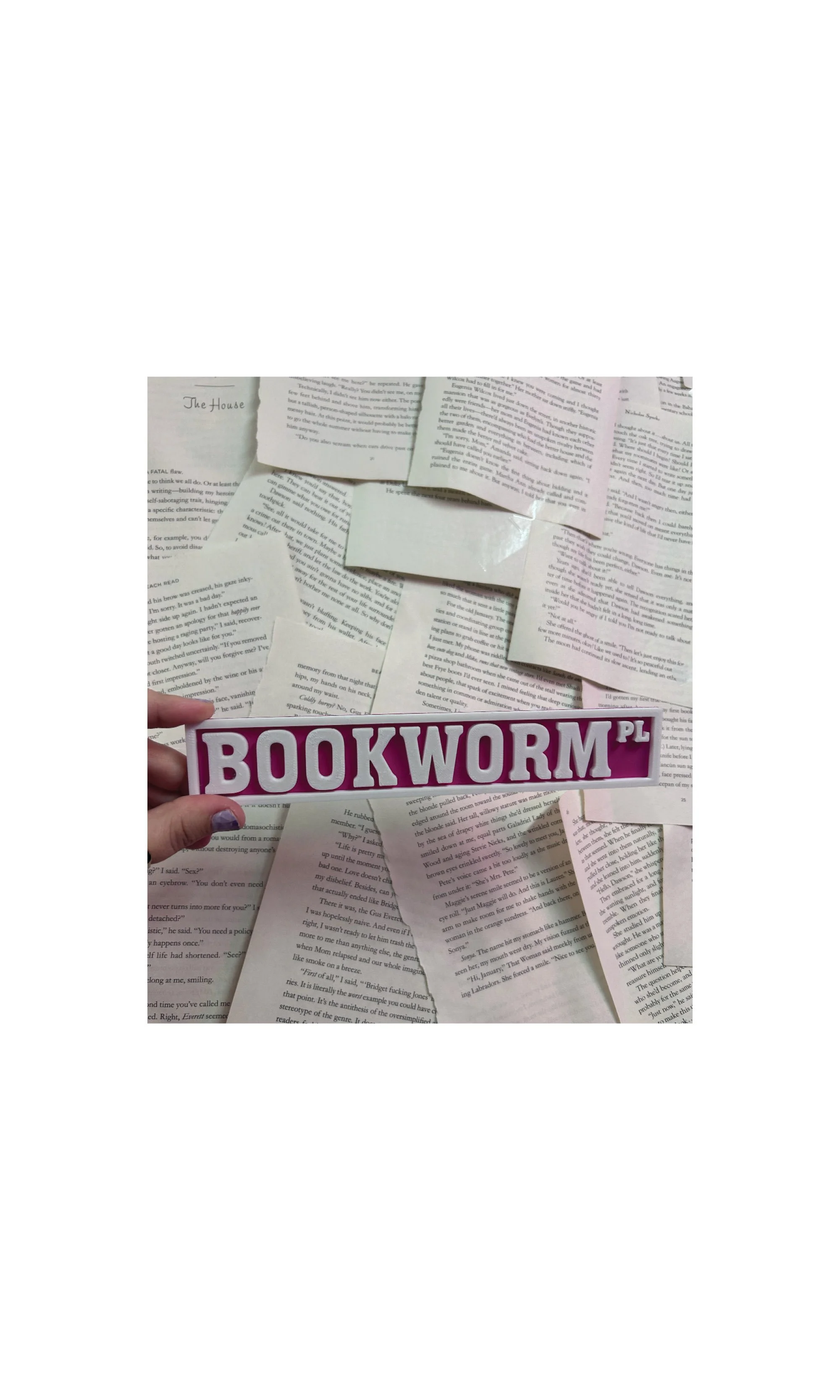 3D Printed - Bookworm Place Sign