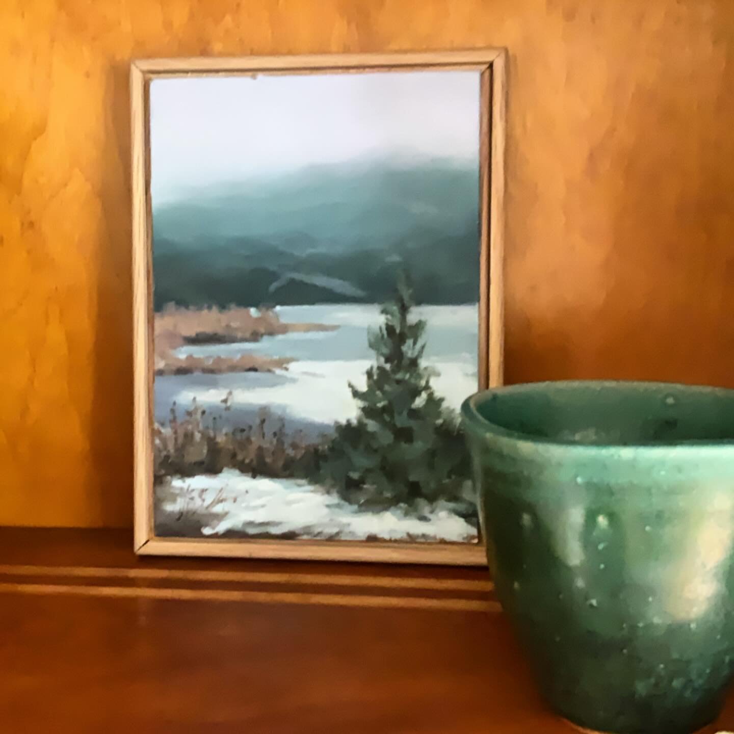 5x7 study of misty morning on Cowboy Lake Iron Mtn. Michigan

#oilpainting #michigan #landscape #oilstudy #evergreenstudy #art
