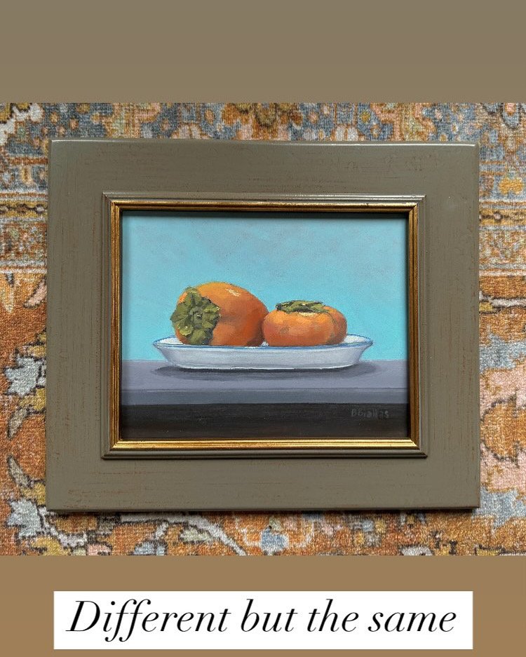 Persimmons on plate