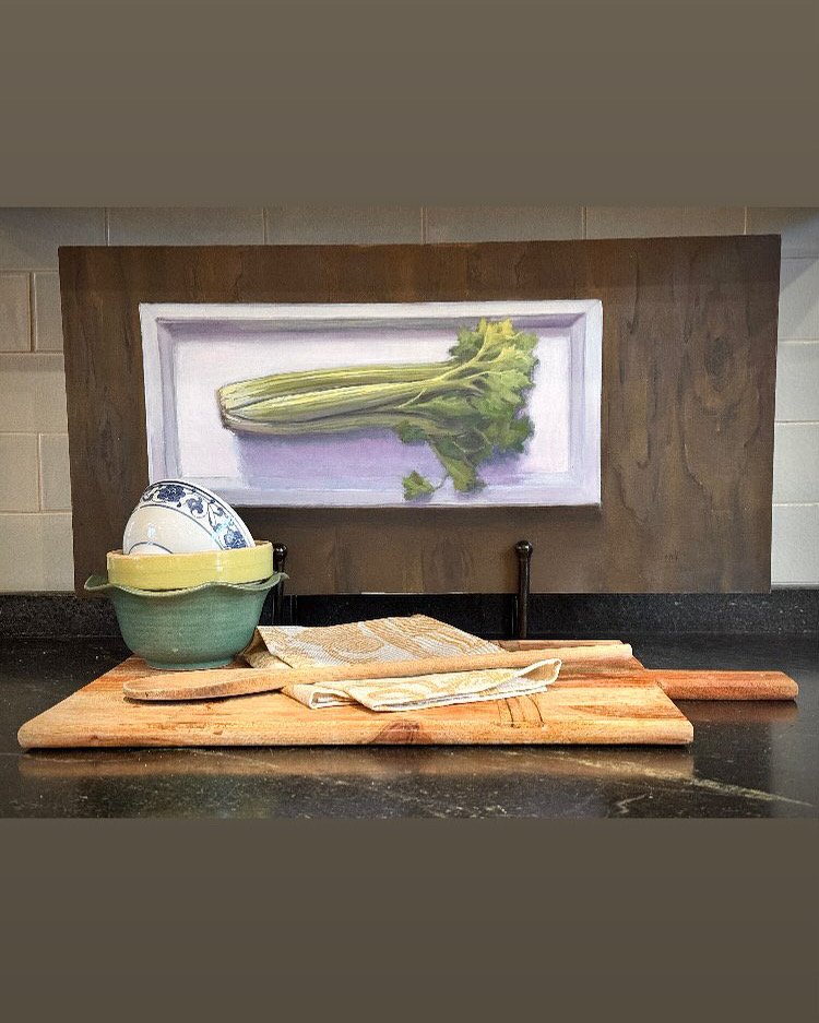 Celery on platter