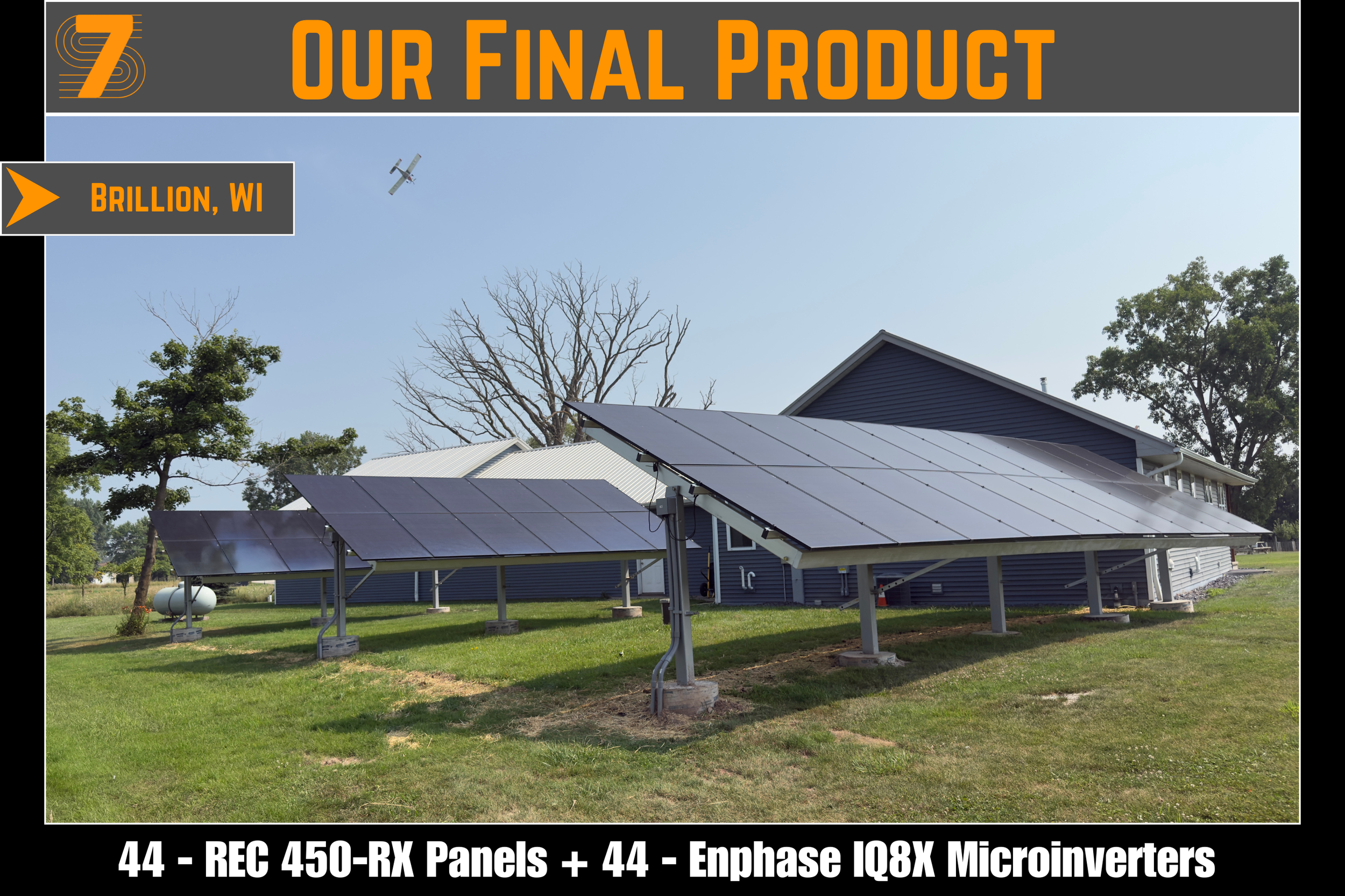 Wisconsin Solar - 44 Panel Ground Array Seasonanal Tilt Net Metering