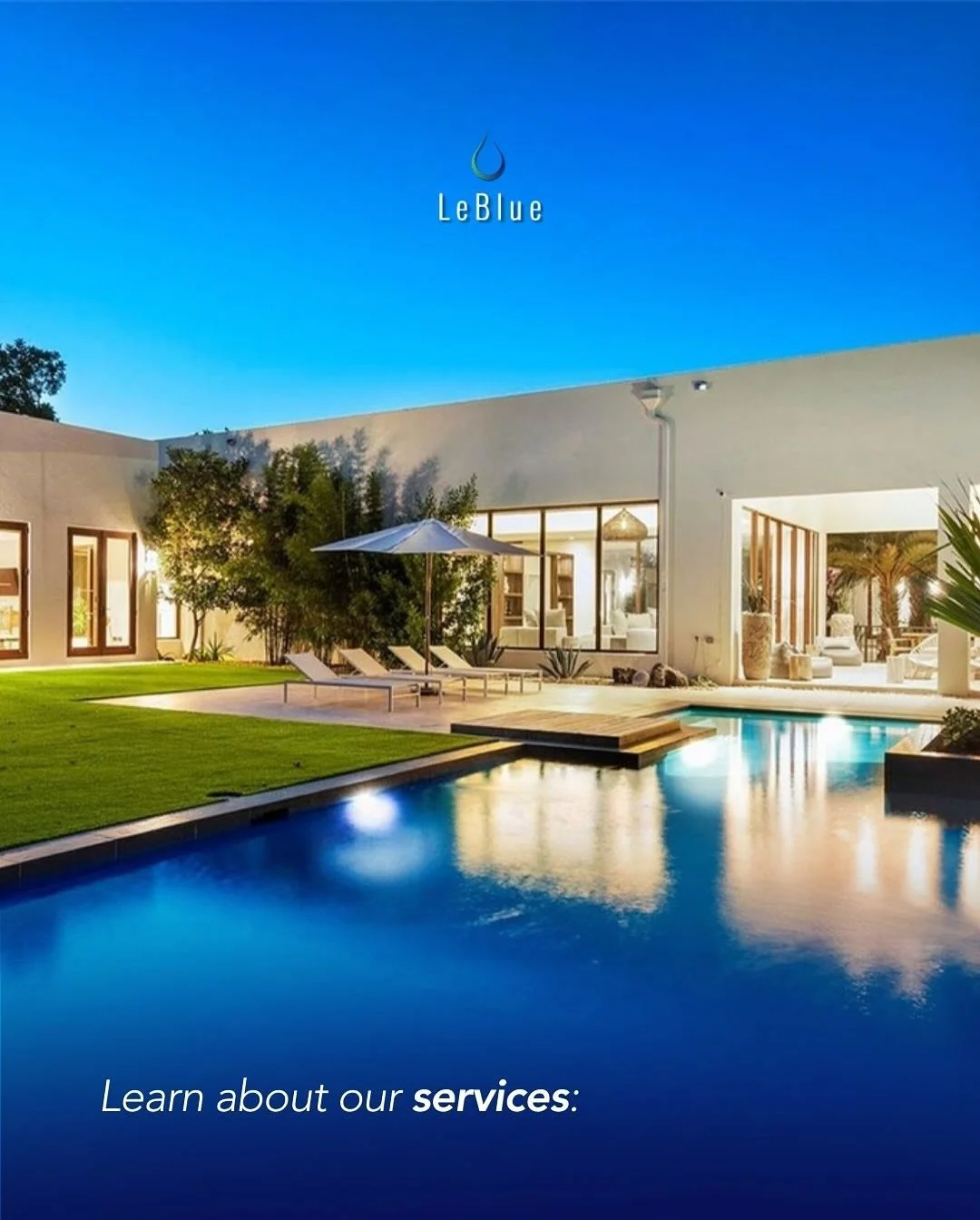 Dreaming of your own backyard oasis? ✨ At LEBLUE, we transform outdoor spaces into unforgettable experiences.
Our services include: ✔ Custom pool and spa design and construction ✔ Pool and spa renovation and remodeling ✔ Water testing and maintenance