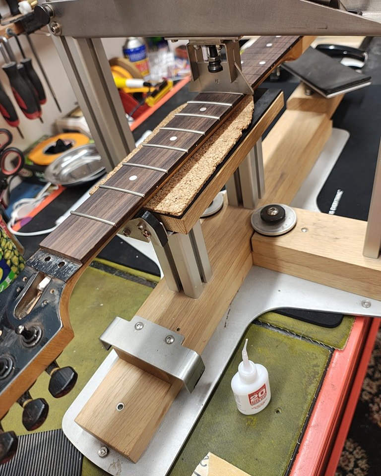 Ibanez RG in for some super jumbos, Epiphone acoustic with a snapped neck and a Taylor that got stepped on, busy week..keep em coming #axewoodguitarworks #guitartech #guitarservice #perthmusicians