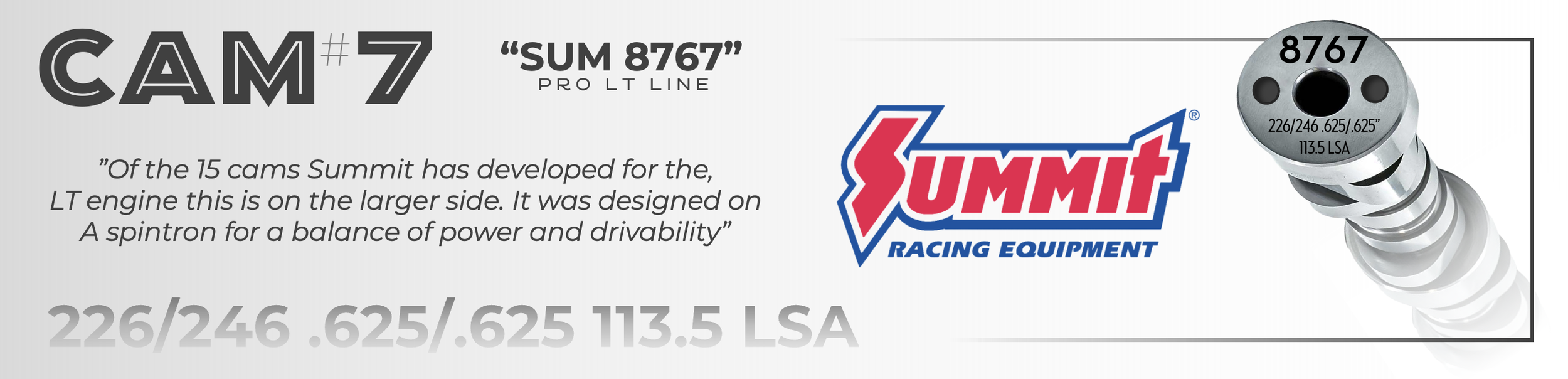 Photo of the SUMMIT RACING SUM 8767 Camshaft for the 2026 LT engine Camshaft Shootout
