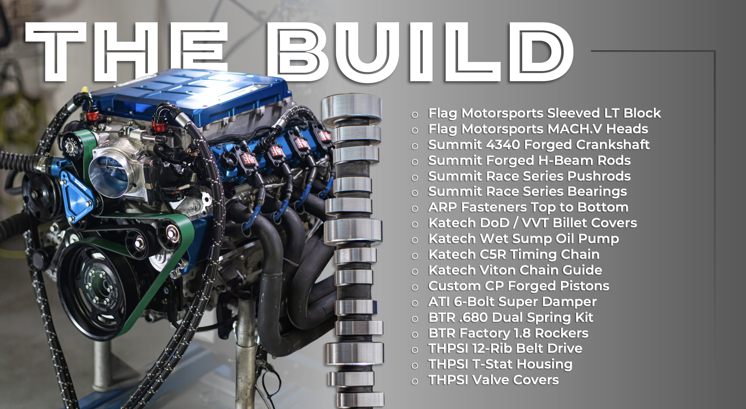 Image of built LT4 engine built by Flag Motorsports