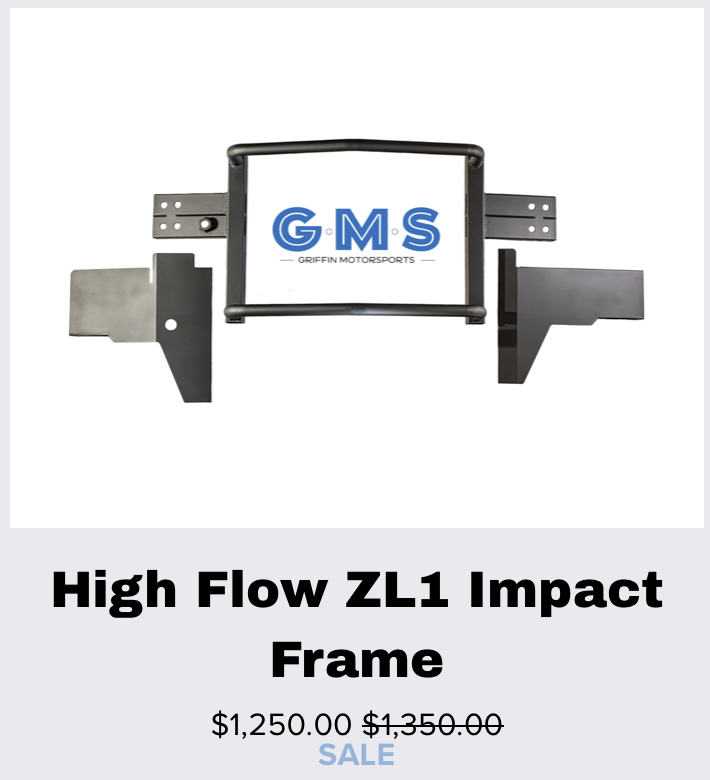 GMS High Flow Crash Bar designed for the 6th generation Camaro ZL1