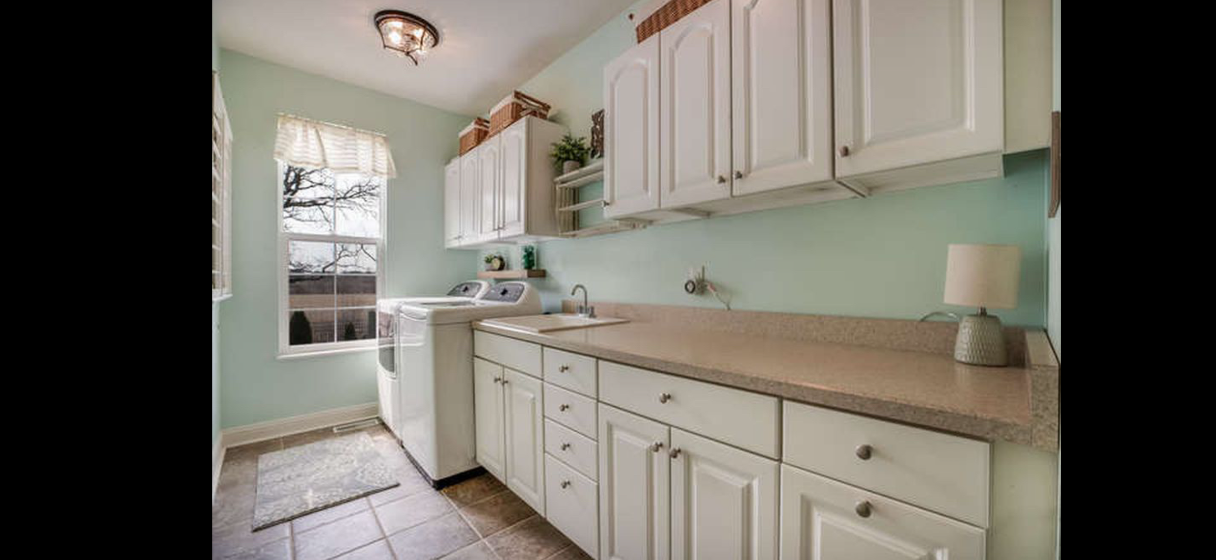 Laundry room, paint, shelf, drying rack