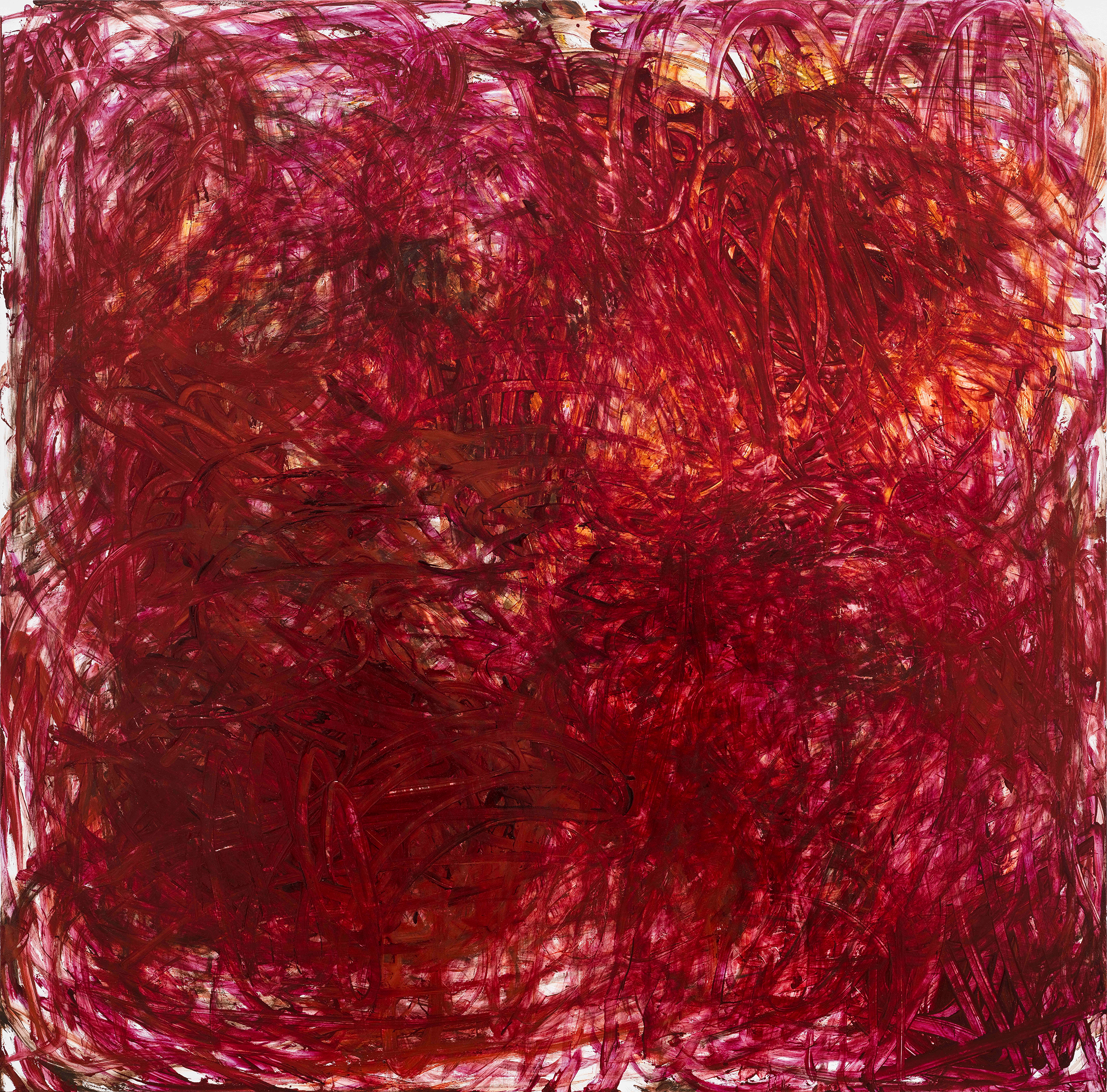 Facing Gaia 07, Hematite, Cinnabar, Yellow Ochre, Manganese Oxide, Acrylic, Canvas,  120 X 120 cm, 2026