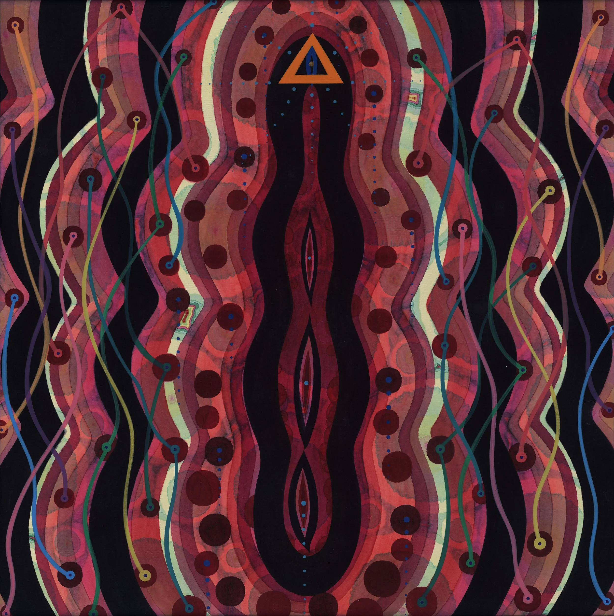 Goddess15
Chinese Paint, Japanese Paint,
and Acrylic, Chinese xuan paper mounted on canvas, 
96X96cm
2025Y