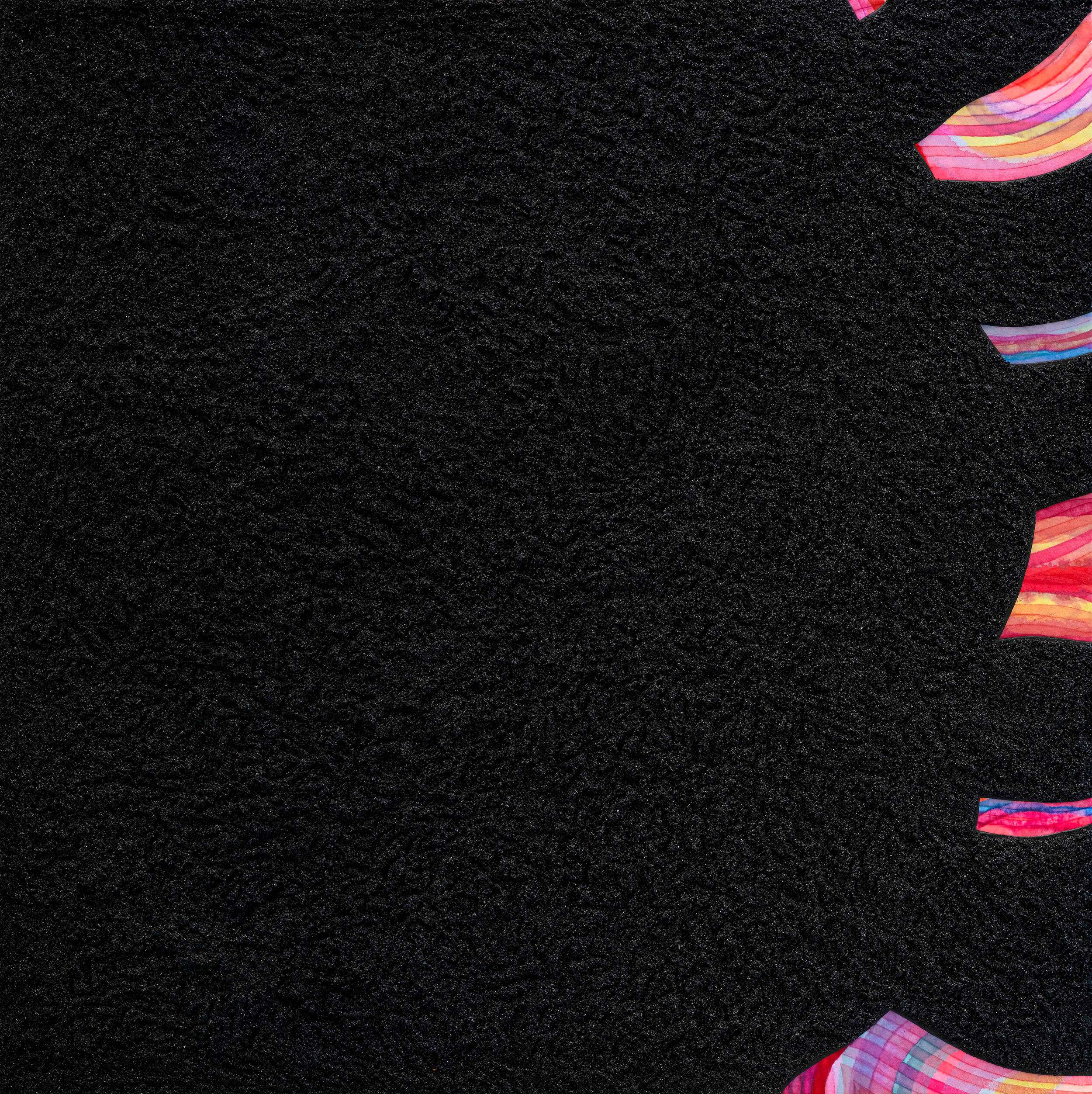 Geo-Maternal 12 Chinese painting pigments, Japanese pigments, Acrylic, Obsidian, Black gold sand, and Chinese xuan paper mounted on canvas, 95 X 96 cm, 2026