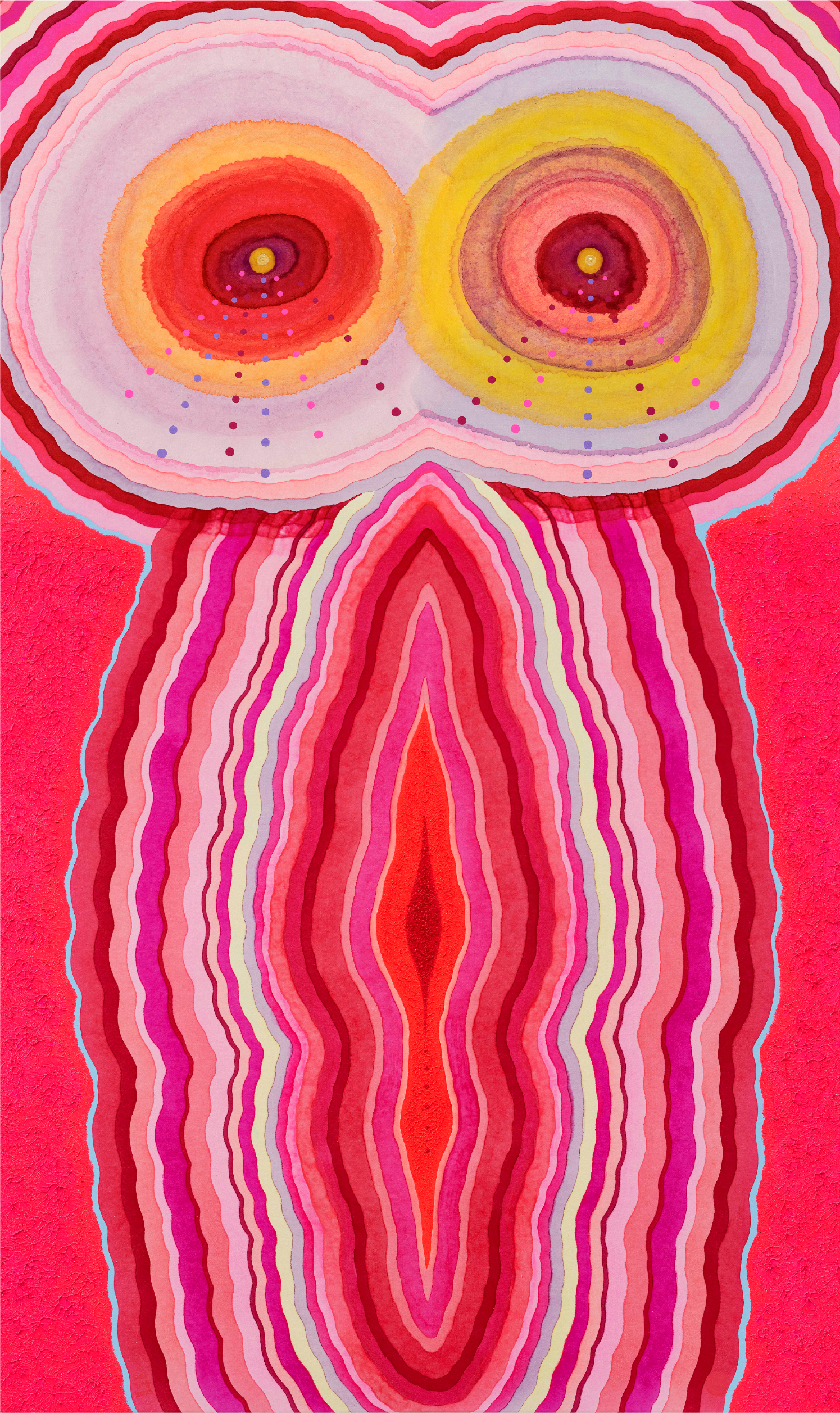 Goddess 20
Chinese painting pigments, Japanese pigments, acrylic, oil, and Chinese xuan paper
mounted on canvas, 160 × 96cm, 2025