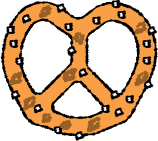 A chocolate chip cookie shaped like a peace sign.