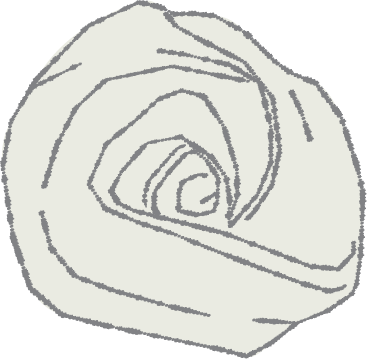 A simple line drawing of a rolled-up towel or cloth.