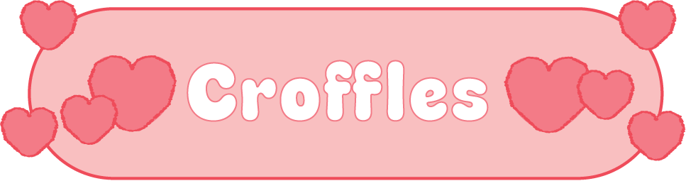 Pink banner with red hearts and the word "Crofiles" in white, bubbly letters.