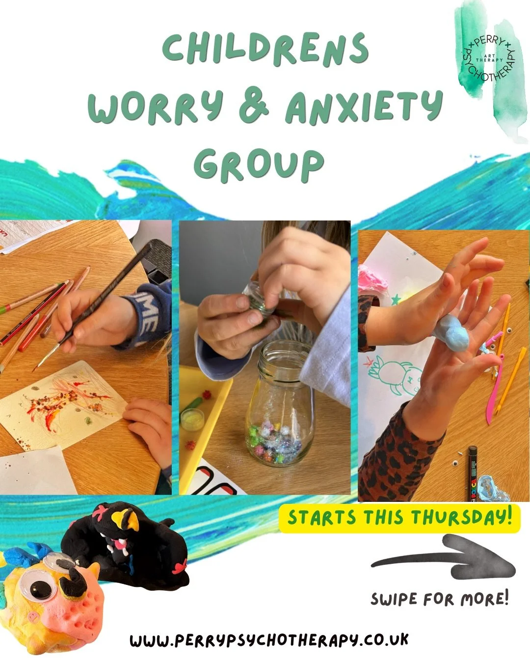 Is your child struggling with worry or anxiety?

Our Children&rsquo;s Worry &amp; Anxiety Group uses creative activities, art, emotional regulation tools and calming techniques to help children understand their feelings and build confidence.

Childre
