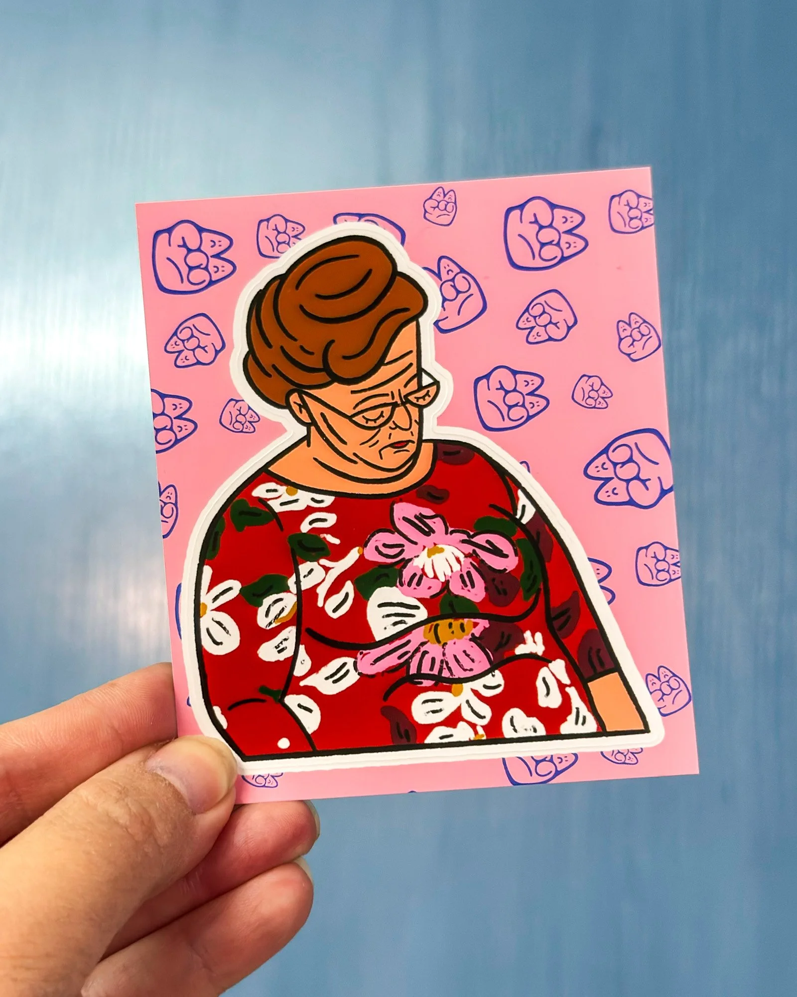 Pegatina Señora Juan y Medio
