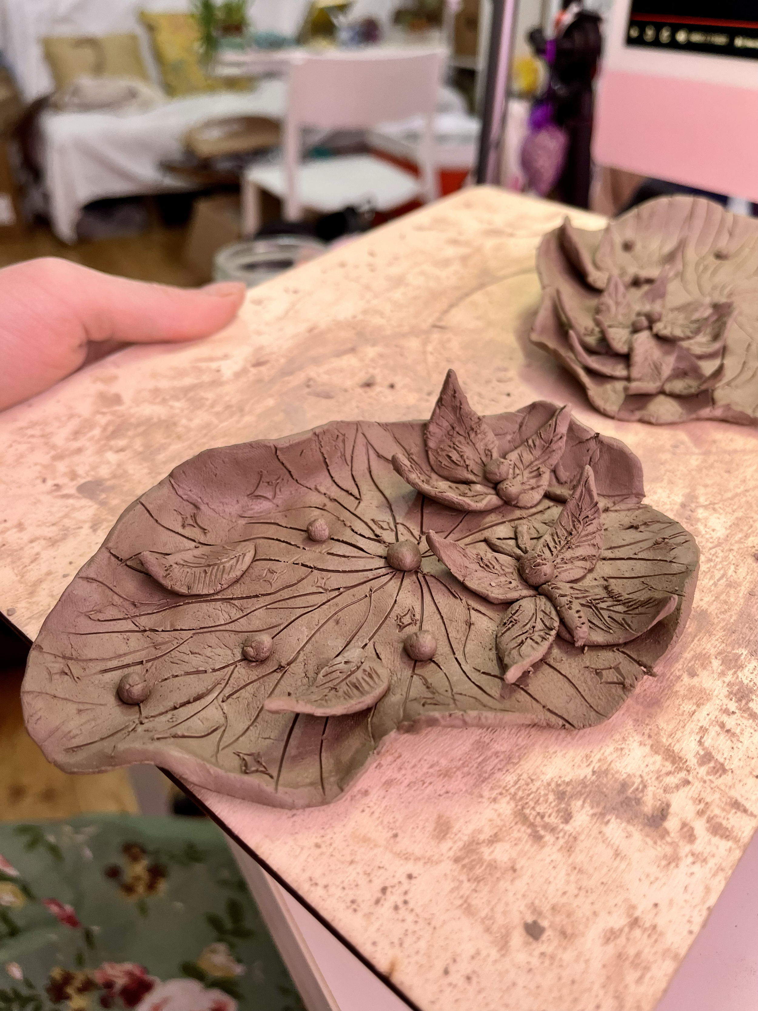 Intricate, nature-inspired trinket dish.
