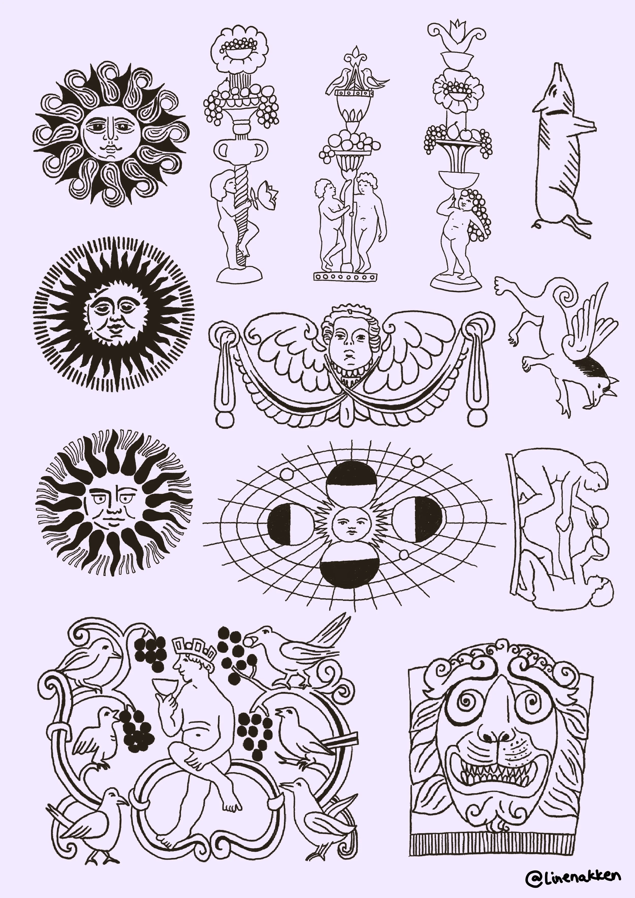 Tattoo Flash sheet 2