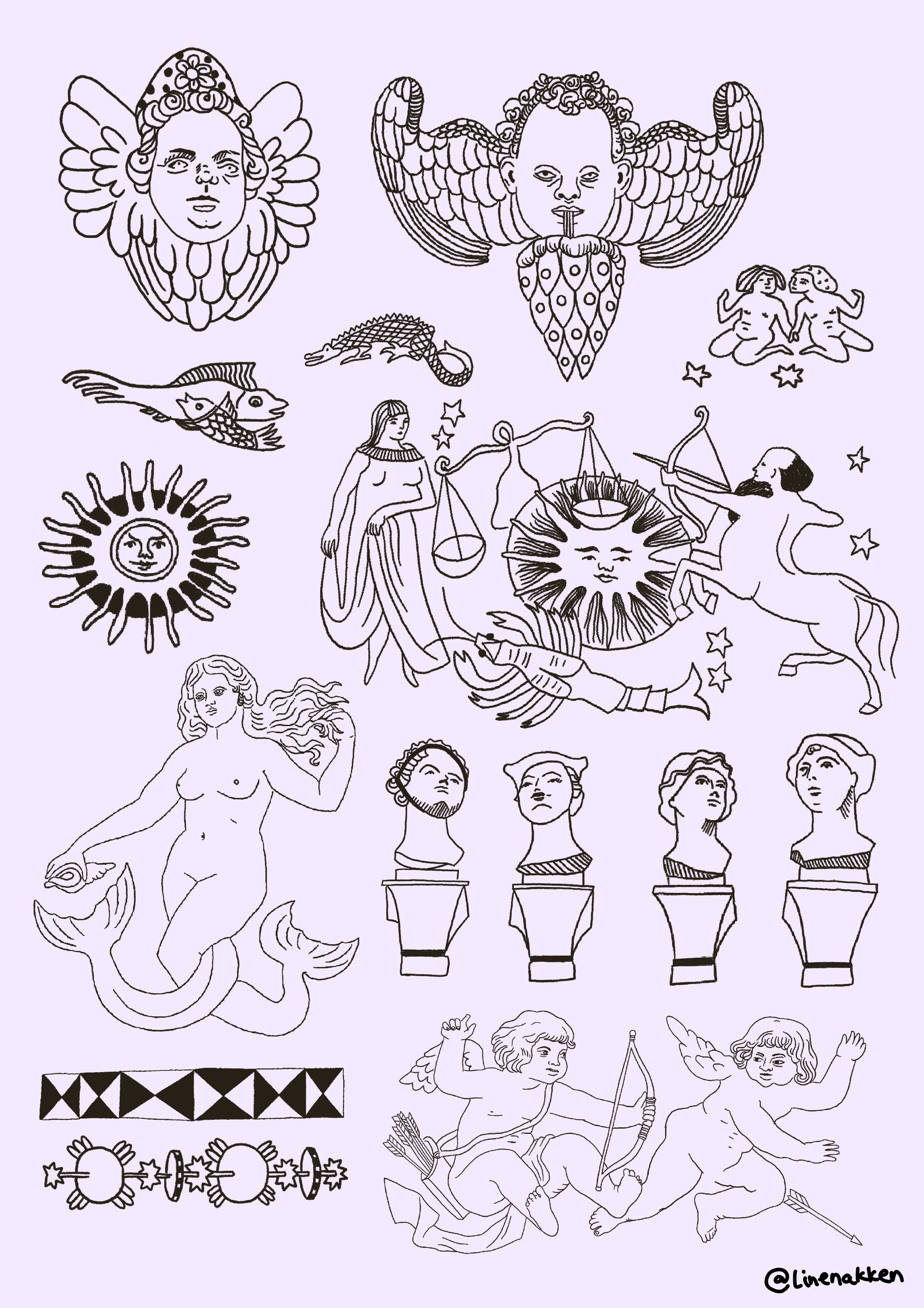 Tattoo Flash sheet
