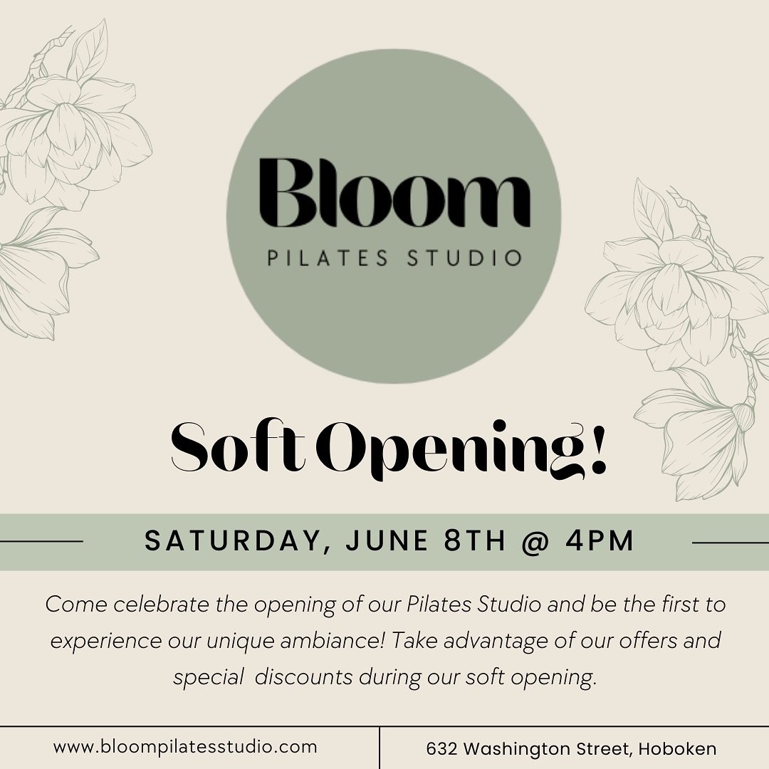 I&rsquo;m excited to announce my Pilates Reformer Studio will officially open in Hoboken in June! Come celebrate this good news with me at the studio on June 8th @ 4pm! 🫶🏻 Hope to see you there!
.
.
.
.
.
#hoboken #jerseycity #hobokennj #newjersey 