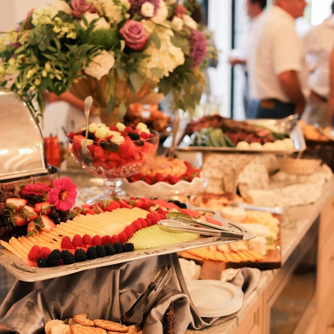 Catering at wedding provided by Culinary Cuisine.