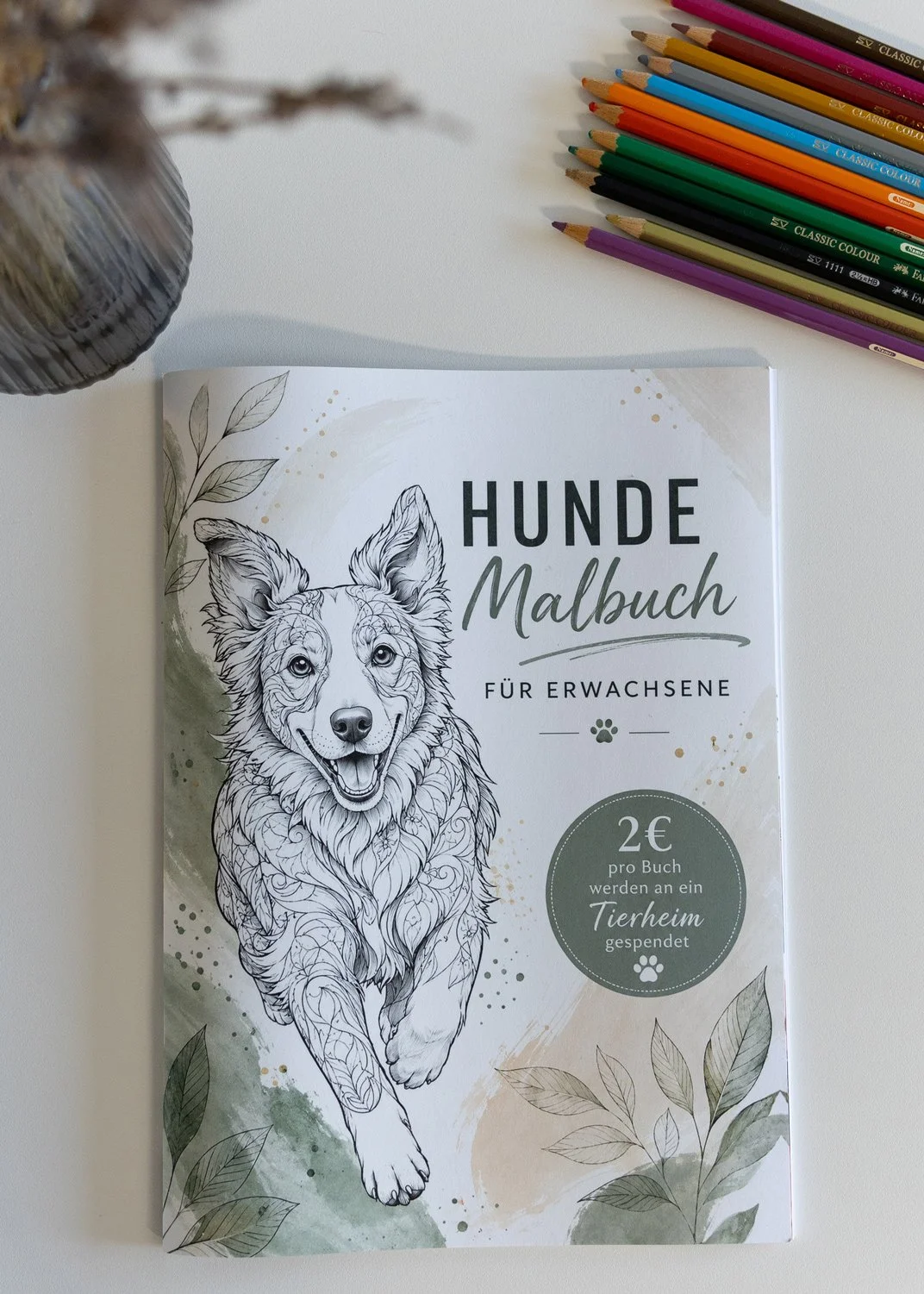 Malbuch für erwachsene Hundefans