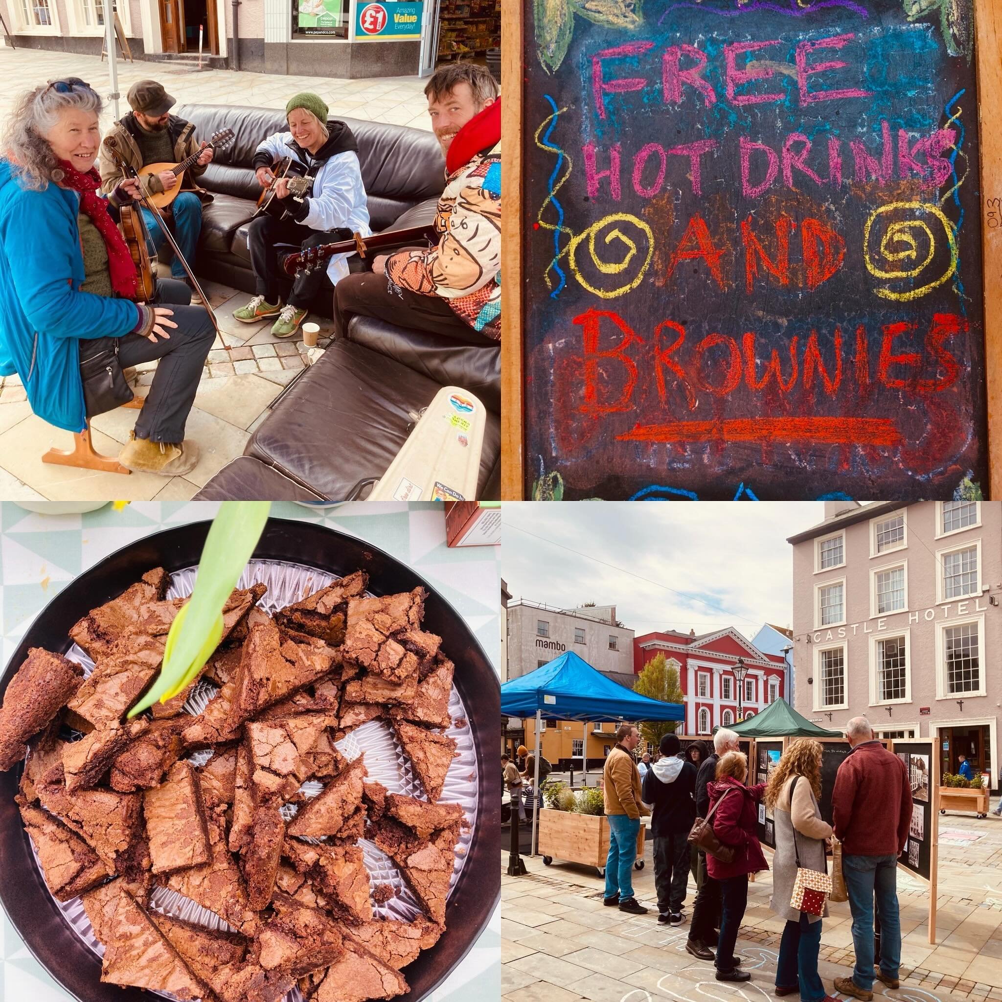 come and join us in the square for music ~ games ~ chocolate brownies ~ art workshop ! @theboxathaverhub  @haverfordwestheritage @pembscollegeart