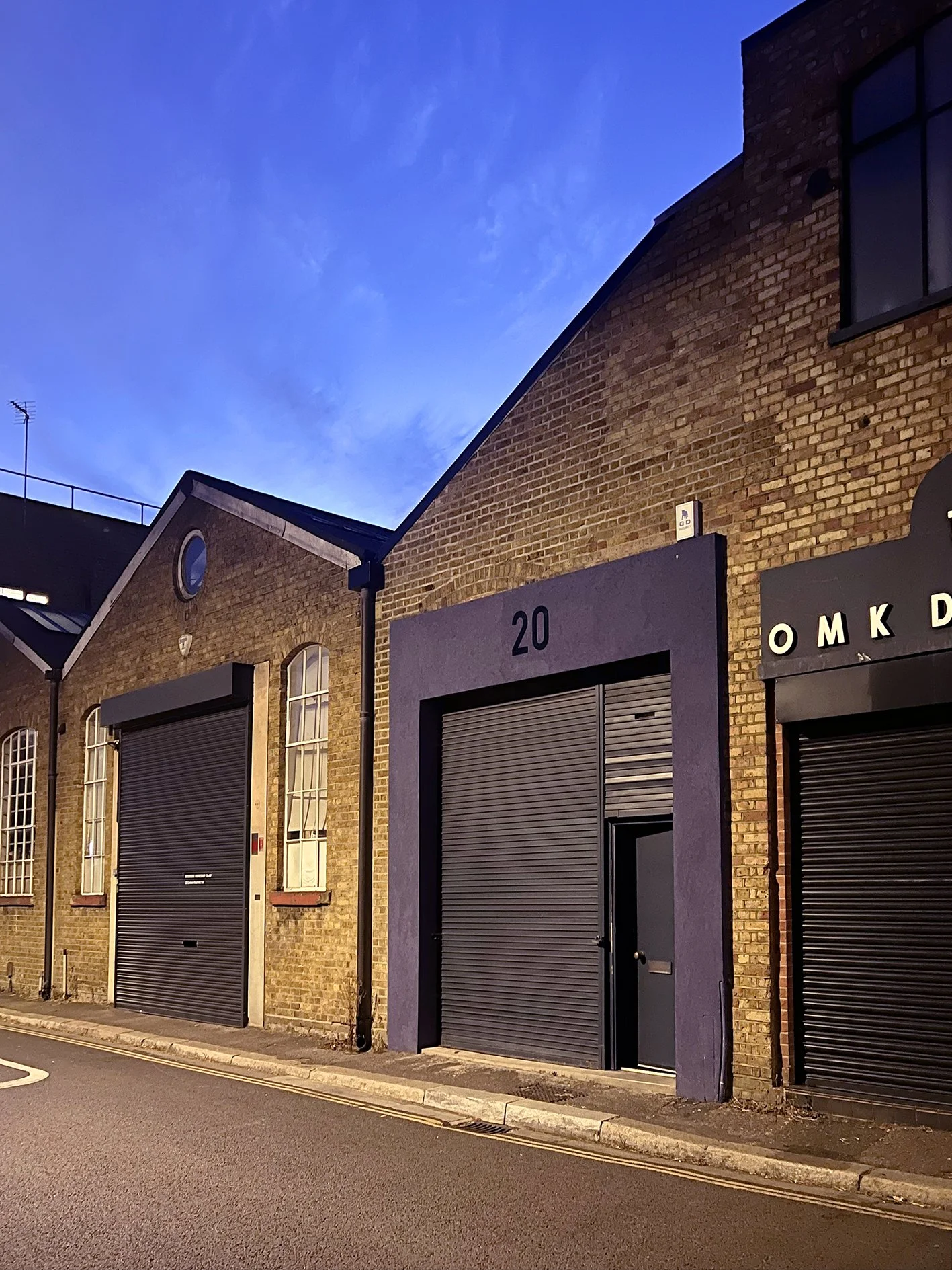 Outside view of 20 Canham Road in Acton, Shutters Studios