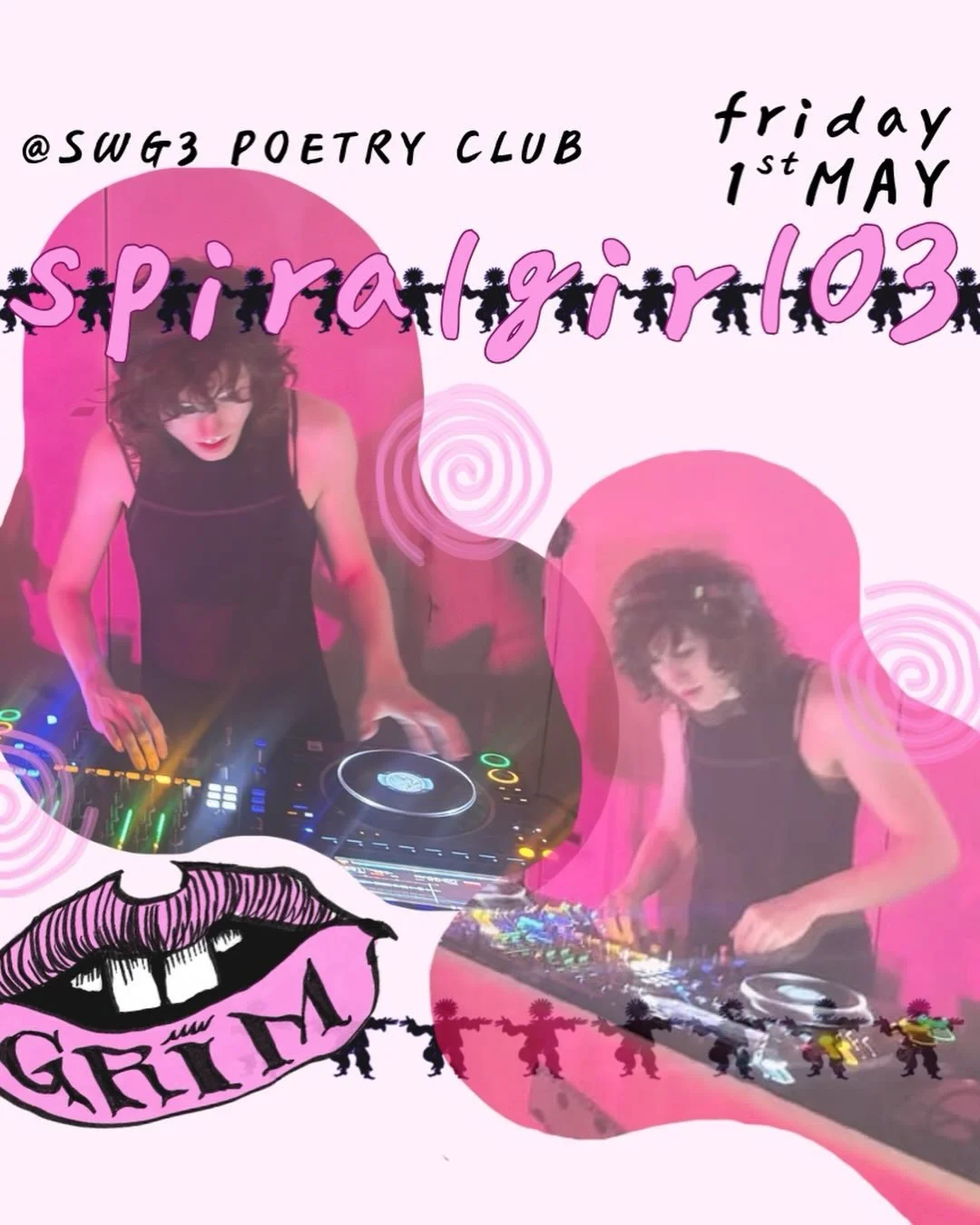 opening GRiM&rsquo;s debut club night @spiralgirl03 is bringing a set interwoven between queer club-rat cuts &amp; avant distorted electronic sounds ✨ tickets for GRiM out of the dark on Humatix or via the link in my bio 

#glasgowclubs #grim #clubra