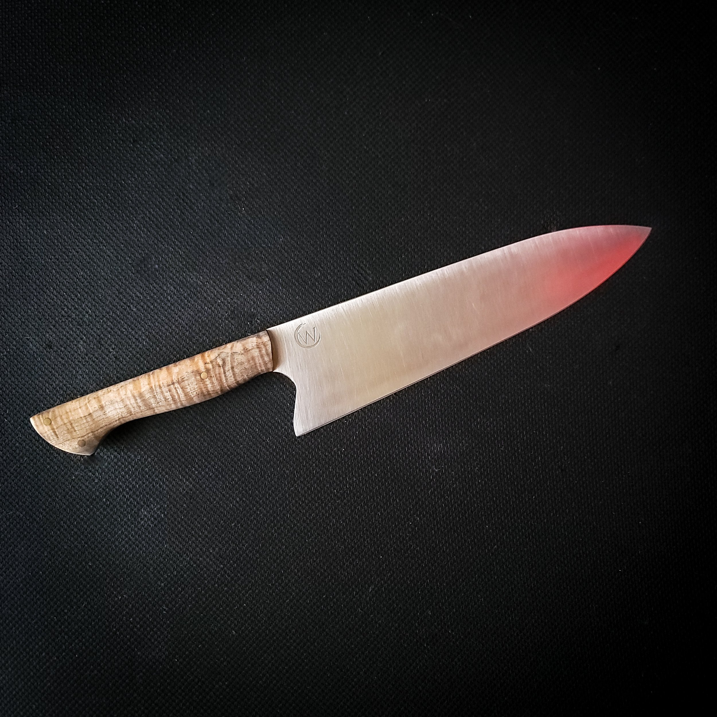 8" Chef w/ Curly Maple Handle
