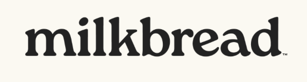 The word 'milkbread' in bold black lowercase letters on a white background.