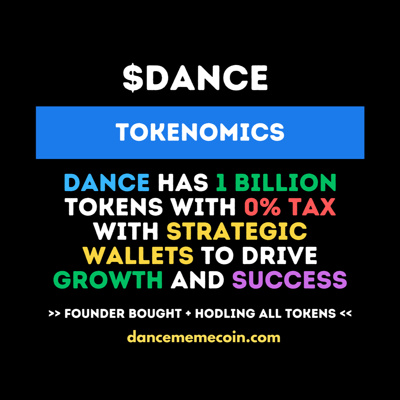 DANCE MEMECOIN CRYPTO SOLANA TOKENOMICS