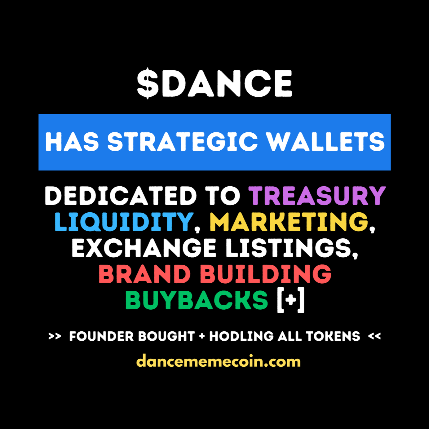 DANCE MEMECOIN CRYPTO SOLANA - STRATEGIC WALLETS - TOKENOMICS