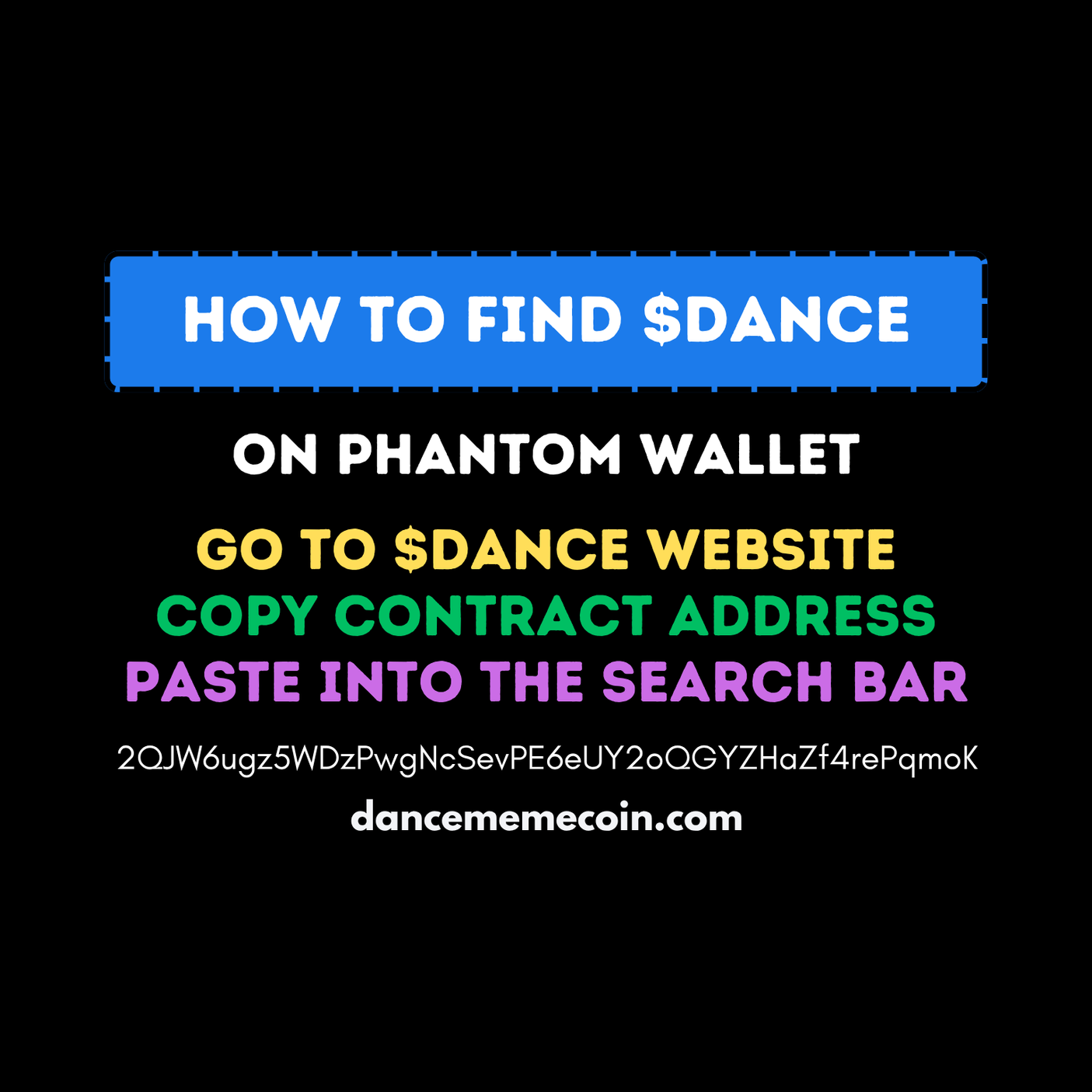 HOW TO FIND $DANCE ON PHANTOM WALLET