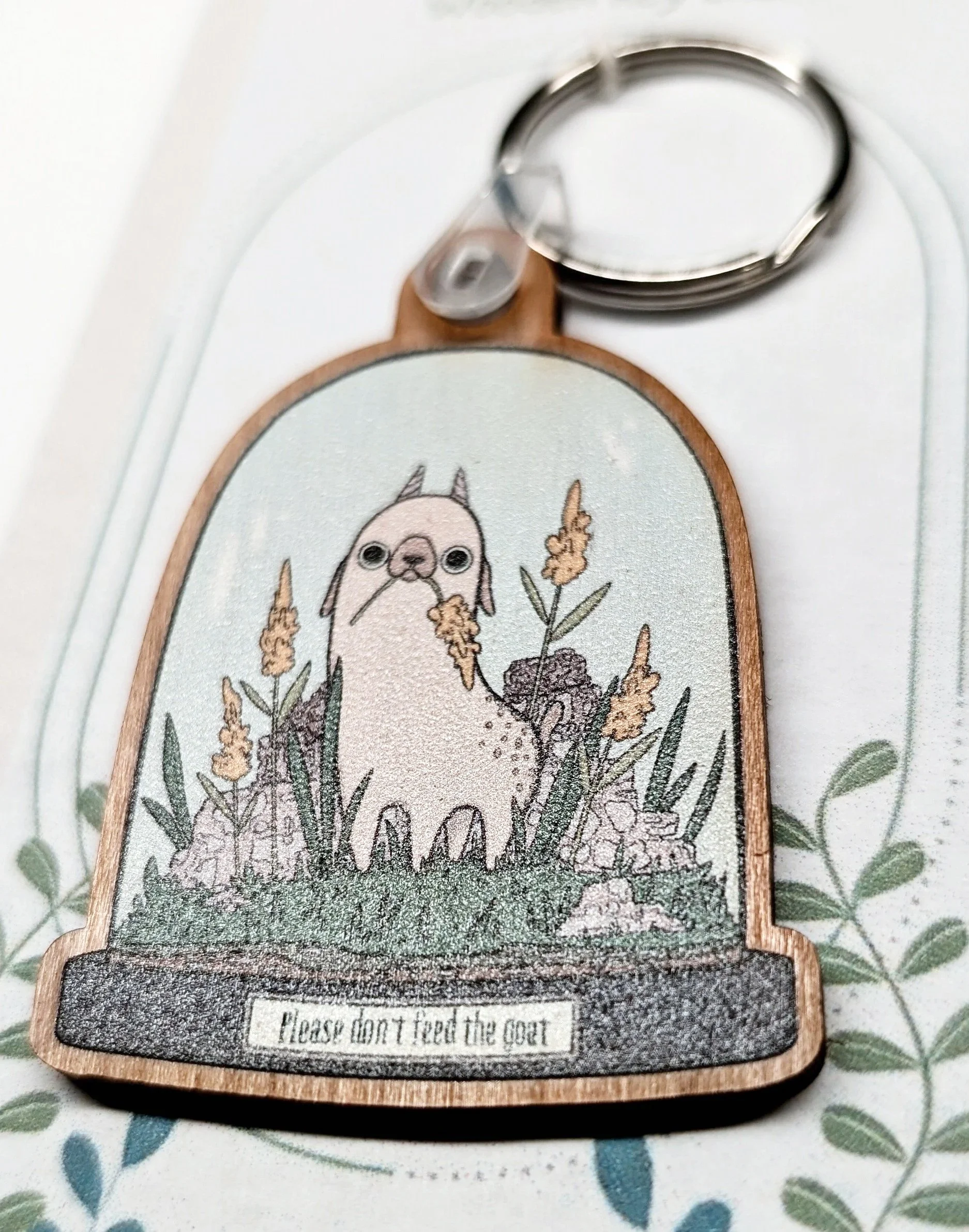 Hungry Goat Keychain