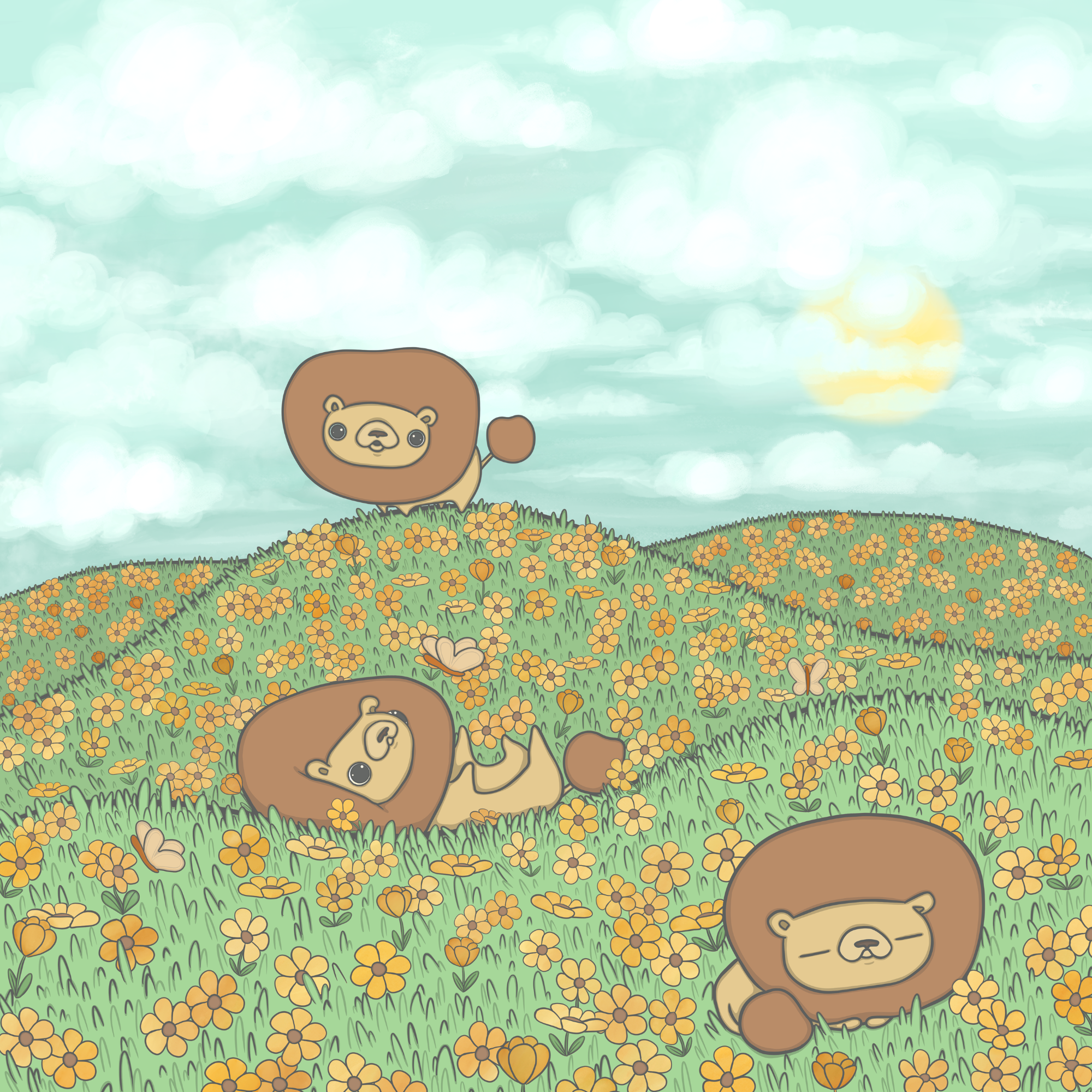 Lion's in the field (8 x 8).png