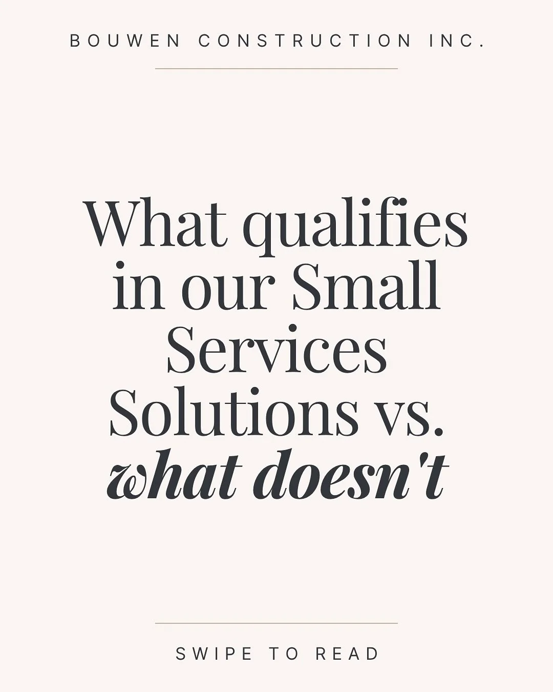 If you&rsquo;ve got a project that doesn&rsquo;t need the full bells-and-whistles renovation treatment, just someone to take it off your plate and do it right...

That&rsquo;s where our new Service Solutions division comes in.

Here&rsquo;s how it wo