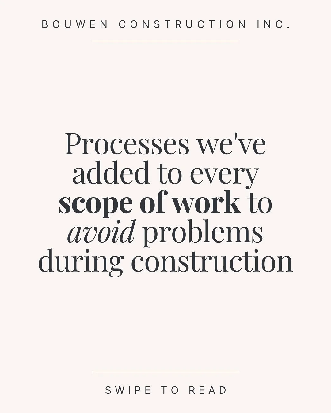We&rsquo;ve been doing this long enough to know that the smallest details are what cause the biggest headaches. 

So over the years, we&rsquo;ve built systems to make sure we don&rsquo;t skip over them. 

Every single project starts with clear specs,